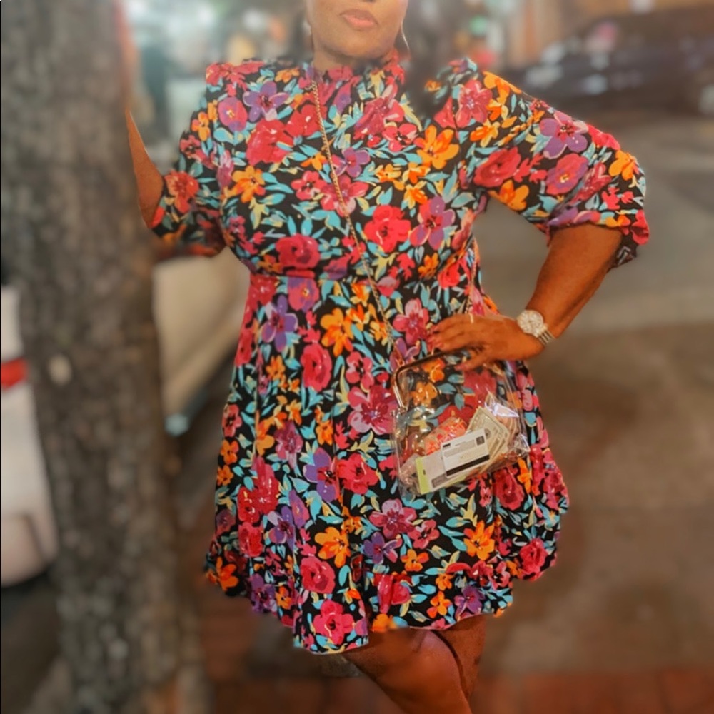 Plus floral dress